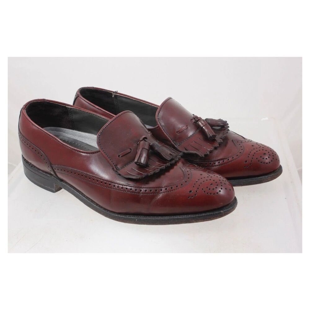 Dexter Classic Tasseled Kiltie Oxblood Leather Loafers Wingtip Men's 8 M